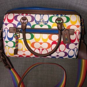 Rainbow Crossbody Coach Purse